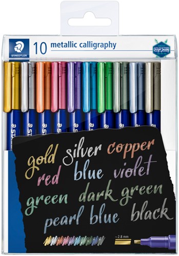 Kalligrafiepen Staedtler metallic etui pk/10