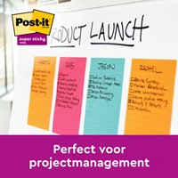 Post-it memoblokje 101x152mm 6445 Super Sticky assorti pk/3-2