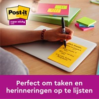 Post-it memoblokje 153x203mm 8645 Super Sticky assorti pk/6-1