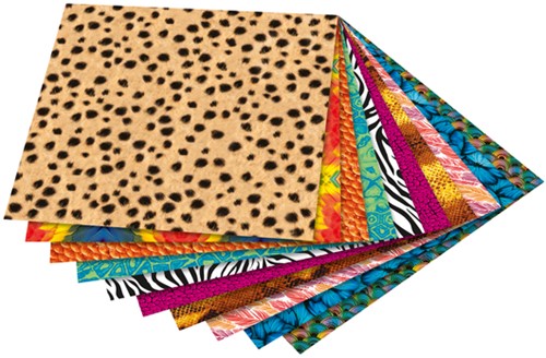 Vouwblaadjes Folia dubbelzijdig Wildlife 15x15cm 50 Vel-2