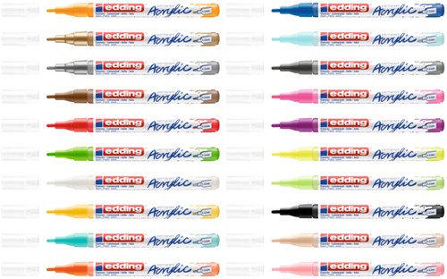 Acrylmarker edding e-5300  fijn elegant neon roze-3