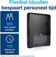 Handdoekdispenser Tork PeakServe Continuous mini 552558 zwart-2
