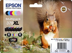 Inkcartridge Epson T3798 378XL zwart + 5 kleuren