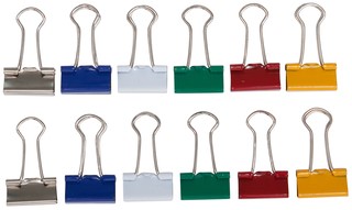 Papierklem Maul 213 Foldback 19mm capaciteit 7mm assorti ds/12
