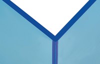 Boekensteun MAUL 10x10x13cm acryl neon blauw pak/2-3