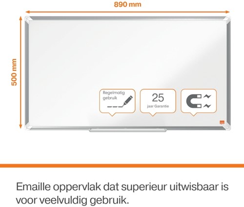 Whiteboard Nobo Premium Plus Widescreen 50x89cm emaille-2