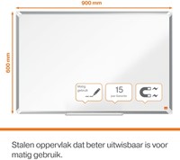 Whiteboard Nobo Premium Plus 60x90cm staal-7