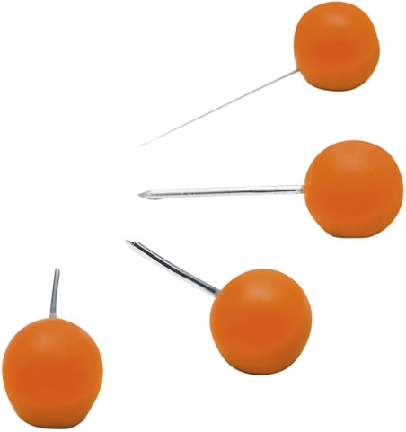 Prikbordspeld Nobo oranje pak/100