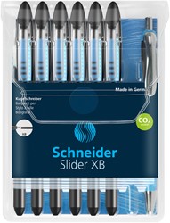 Rollerpen Schneider Slider Basic XB zwart met 1 balpen Rave gratis