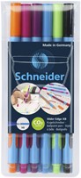 Balpen Schneider Slider Edge XB etui à 6 kleuren