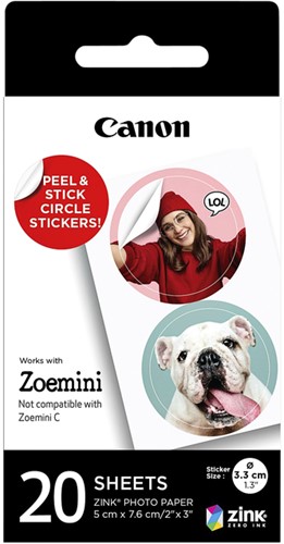 Fotopapier Canon Zink ZP-2030-2C 5x7.6cm 20vel