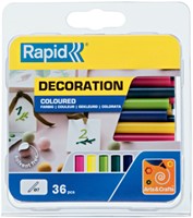 Lijmpatroon Rapid 7mm 5 kleuren assorti pk/36