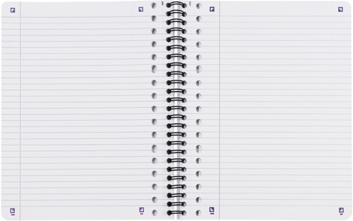 Collegeblok Oxford School A5+ 17-gaats 80vel lijn zwart-2