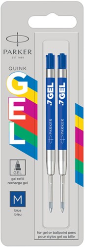 Gelschrijvervulling  Parker Quink 0.7mm  blauw 2st
