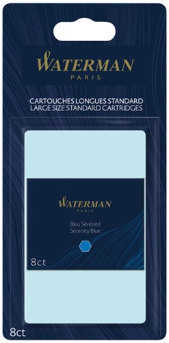 Inktpatroon Waterman internationaal Florida blauw pk/8