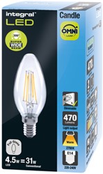 Ledlamp Integral E14 4,5W 2700K warm licht