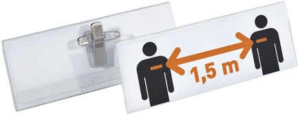 Badge 40x105mm Durable 8519 met combiklem ds/14