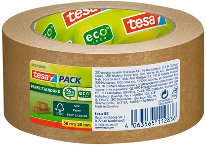 Verpakkingstape Tesa 50mmx50m eco 58291 bruin