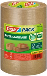 Verpakkingstape Tesa 50mmx50m eco 58292 bruin pk/3
