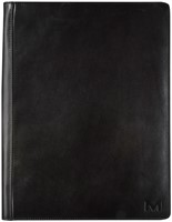 Schrijfmap Maverick All Black A4 met rits en blocnote leer zwart