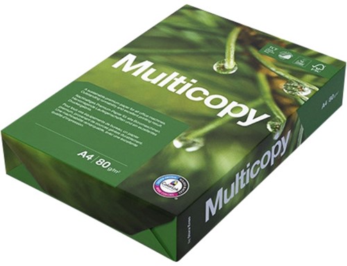 Papier  80g A4 Multicopy 4-gaats wit 500vel