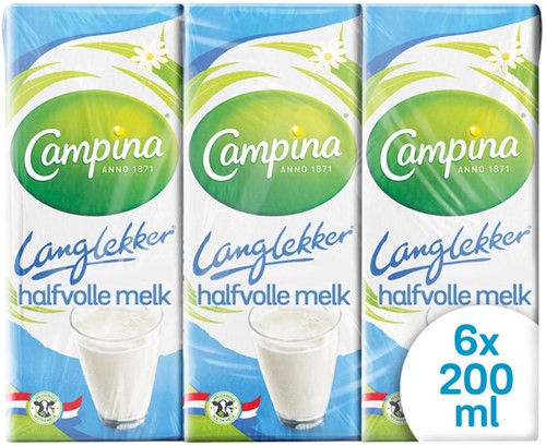 Melk Campina LekkerLang halfvol 20cl