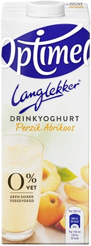 Drinkyoghurt Optimel LekkerLang perzik abrikoos 1liter