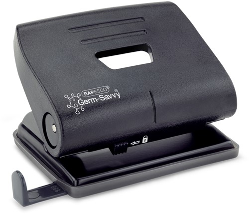 Perforator Rapesco PF8700B1 2-gaats Antibacterieel 22 vel Zwart
