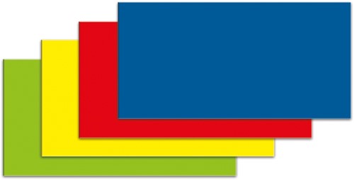 Magneetfolie Rechthoek Smit Visual, verschillende kleuren pak/5
