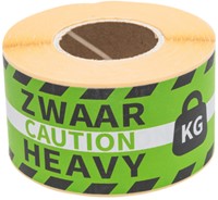 Waarschuwingsetiket Rillprint heavy 46x125mm groen