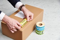 Waarschuwingsetiket Rillprint heavy 46x125mm groen-3