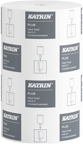 Poetsrol Katrin 2634 Plus S 2laags 20,5x23cm hoogwit 12x261