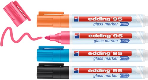 Viltstift edding 95 glasbord ass incl zwart-2