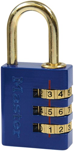 Hangslot Master Lock combinatieslot messing 30mm