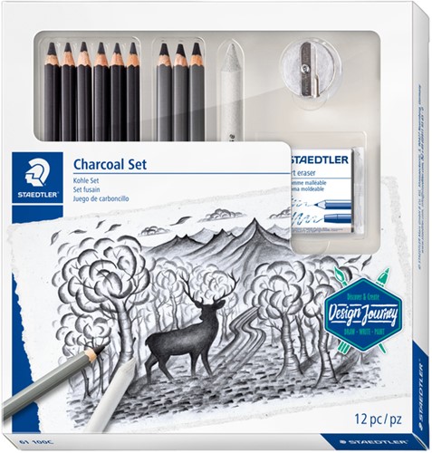 Houtskoolpotloodset  Staedtler Design Journey set/12
