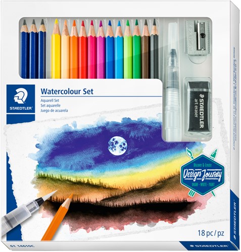 Kleurpotlood Staedtler Design Journey watercolour aquarel set/18