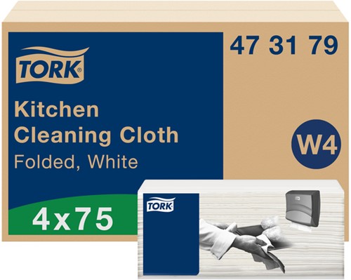 Reinigingsdoek Tork W4 473179 nonwoven 4x75vel