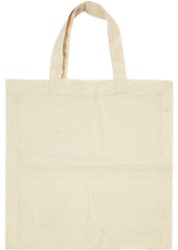 Katoenen tas Creotime 27,5x30cm naturel pak/5