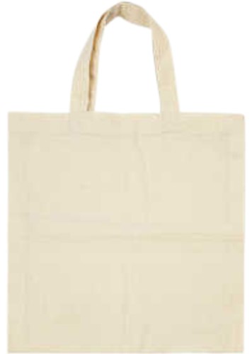 Katoenen tas Creotime 27,5x30cm naturel pak/5