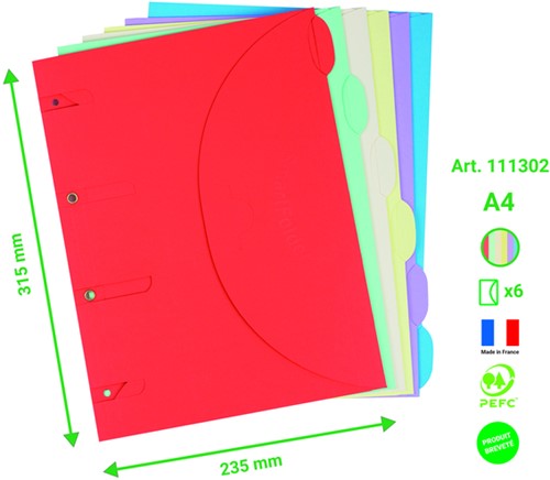 Smartfolder Tarifold A4 assorti pk/6-3