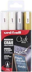 Krijtstift Uni-ball Chalk rond set à 4 stuks