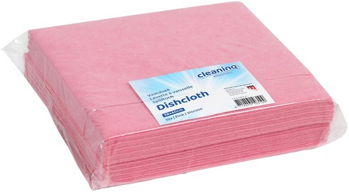Werkdoek Cleaninq viscose 38x40 cm roze 10 stuks