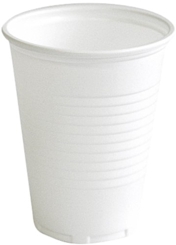 Beker wit 180ml, 70,3 mm plastic pk/100