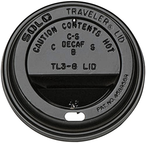 Bekerdeksel zwart Ø80mm voor 237ml beker pk/100