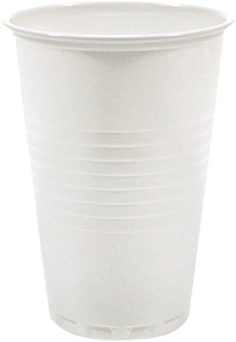 Beker wit 180ml, 70,3 mm plastic automaat pk/100