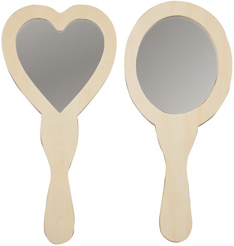Handspiegel 23-24 cm 2 stuk 1 doos