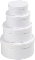 Ronde dozen H:4-7cm, D:8-14cm wit 4 stuk 1 set-3