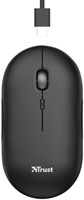 Muis Trust Puck Draadloos Oplaadbaar Zwart-2