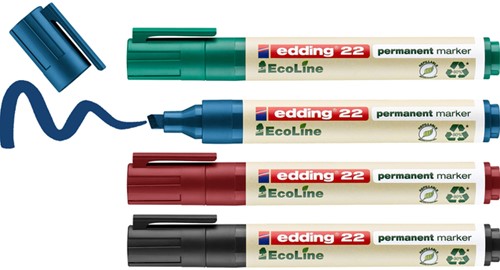 Viltstift Edding 22 EcoLine assorti pak/4-2