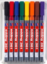 Viltstift Edding 361 whiteboard assorti pak/8